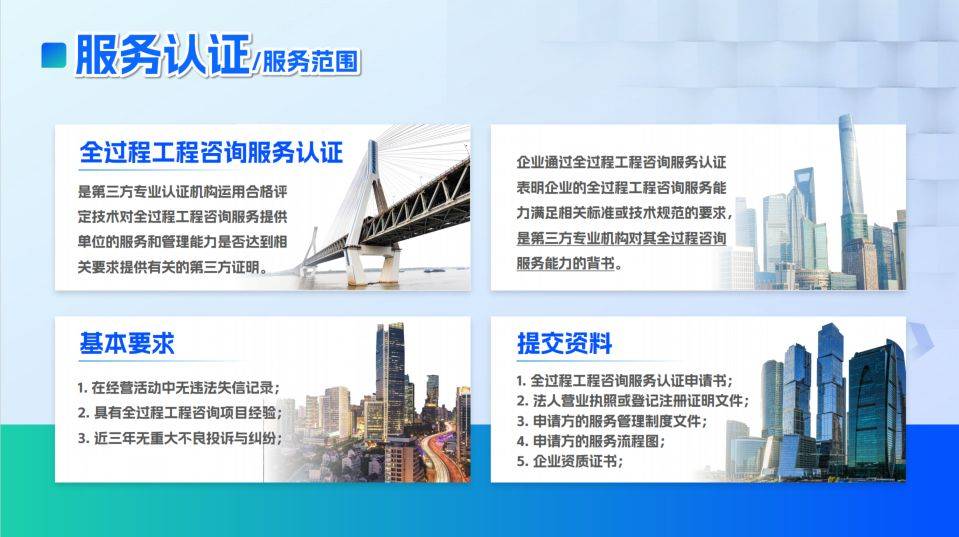 全過程工程咨詢服務(wù)認(rèn)證 賦能建筑業(yè)高質(zhì)量發(fā)展的“新引擎”